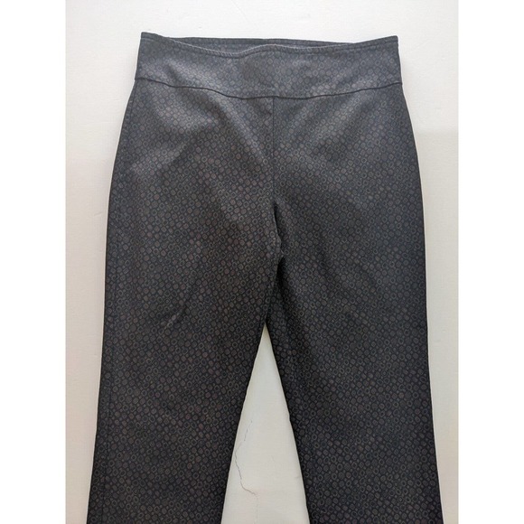 Orvis Pull On Pants Navy Burgundy Print 10 Stretch Comfort Skinny Tie Print - Picture 8 of 8